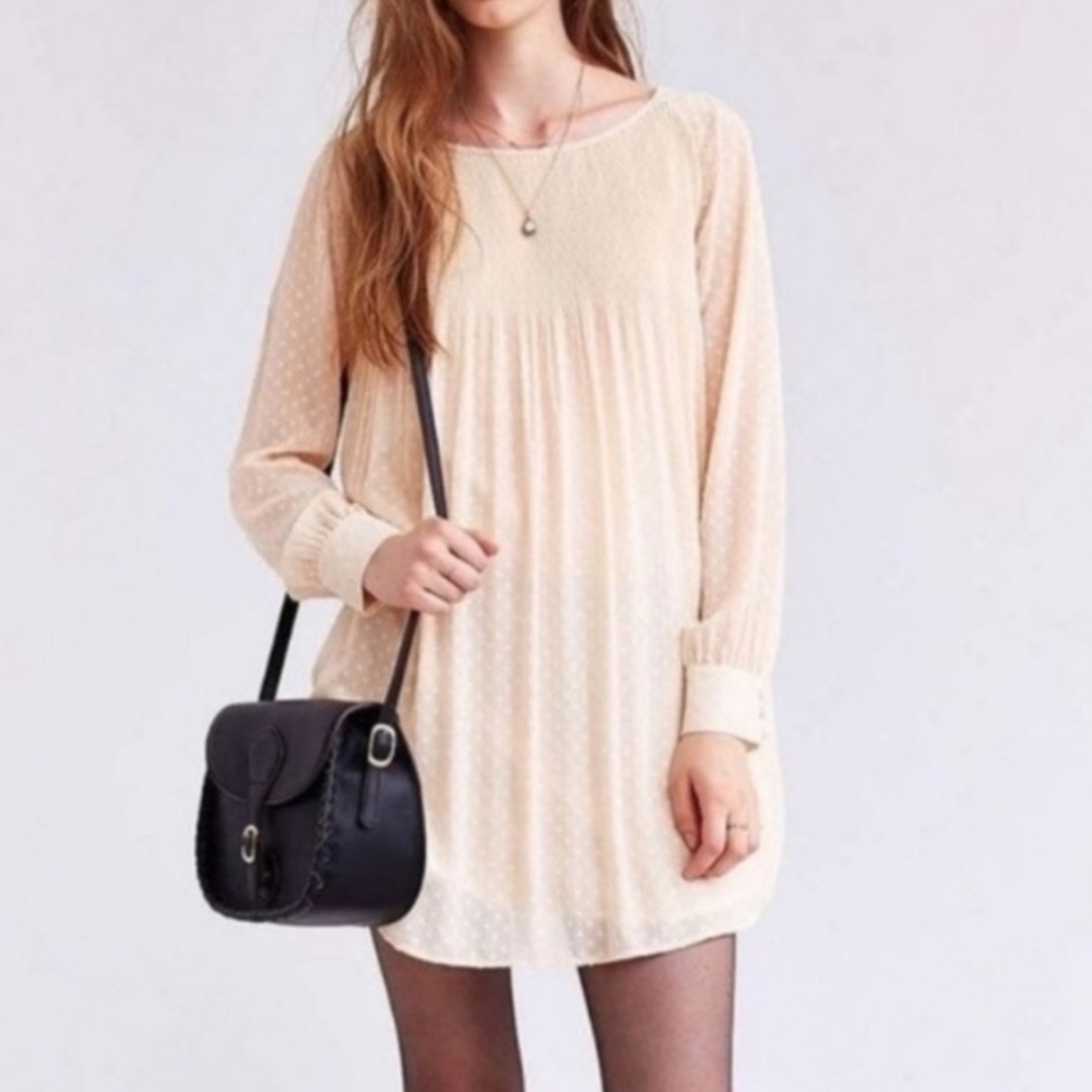 Kimchi Blue Urban Outfitters Swiss Dot Open Back Mini Dress